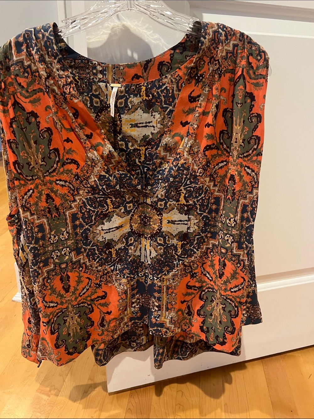 Free People Vneck blouse - gorgeous print, worn once